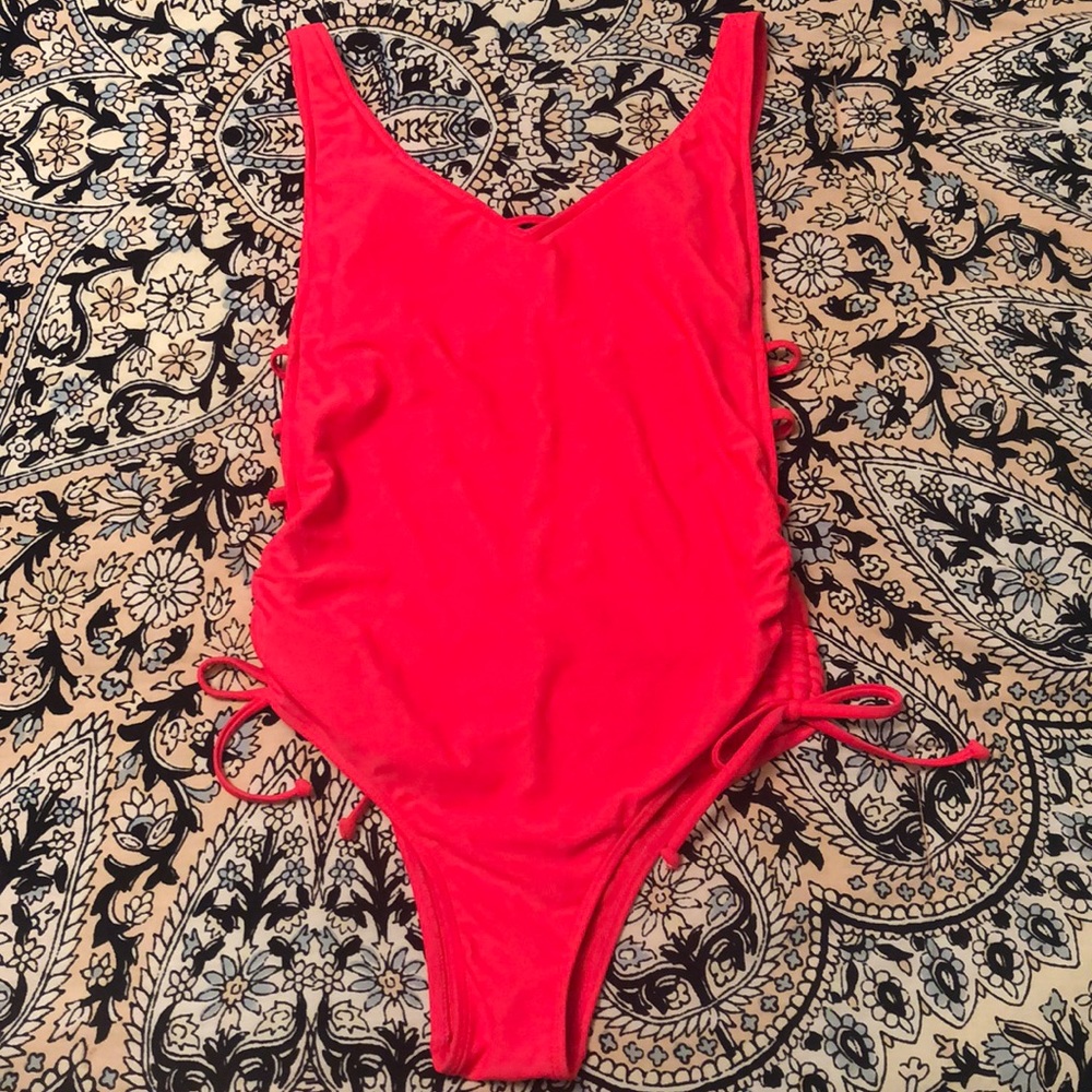 Pink One Piece Bathing Suit